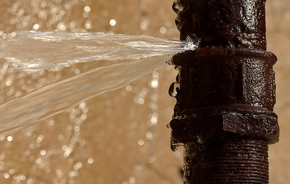 Broken water pipe